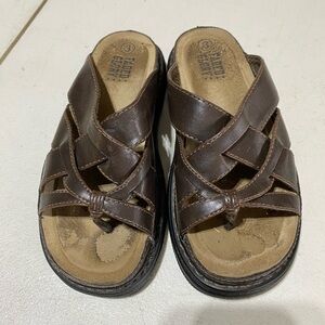 Kids Girls Y2K Faded Glory sz 3 Leather Sandals Shoes